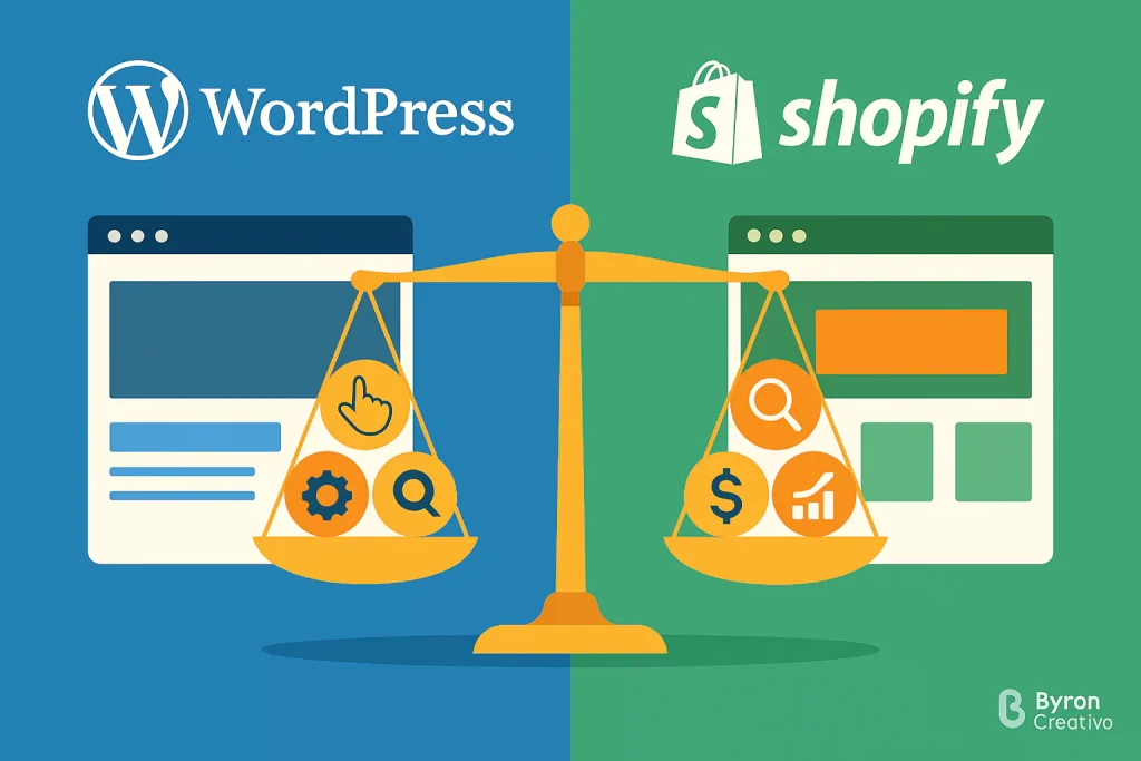 Comparativa wordpress o shopify para emprendedores – Byron Creativo