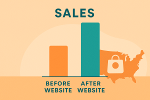 Guía para crear una página web para negocios para latinos en Estados Unidos, con emprendedores colaborando exitosamente.