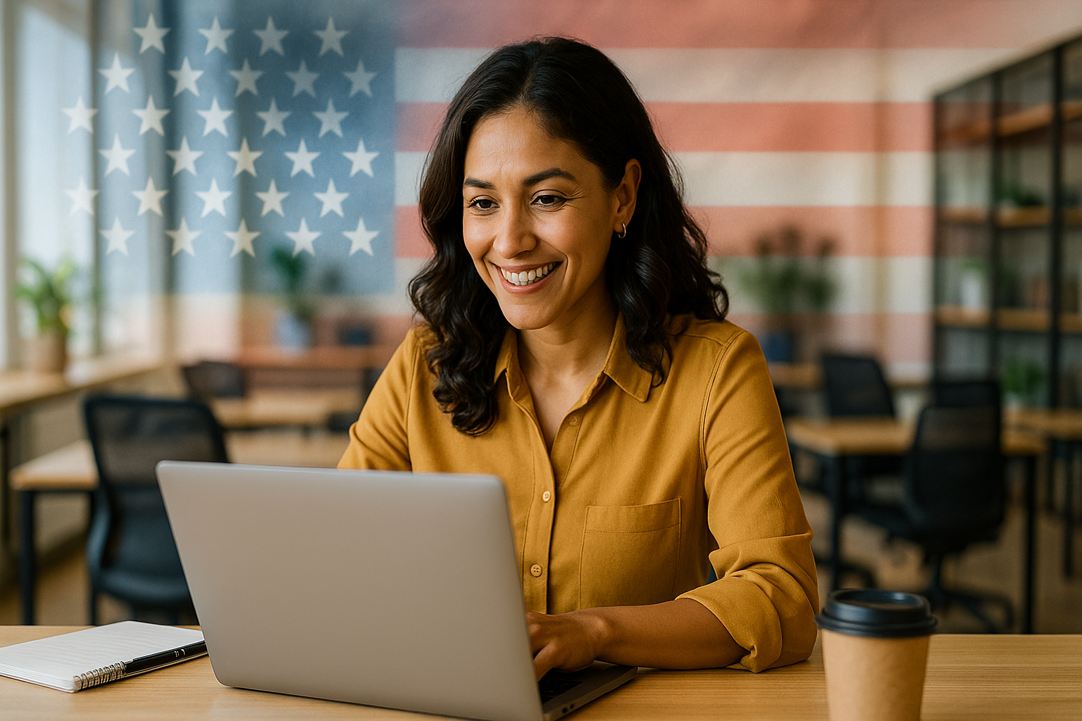 Guía para crear una página web para negocios para latinos en Estados Unidos, con emprendedores colaborando exitosamente.