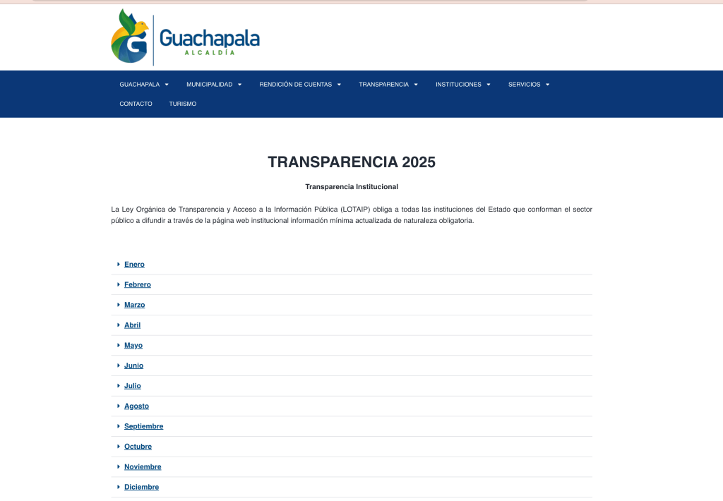 diseño web Municipal Guachapala