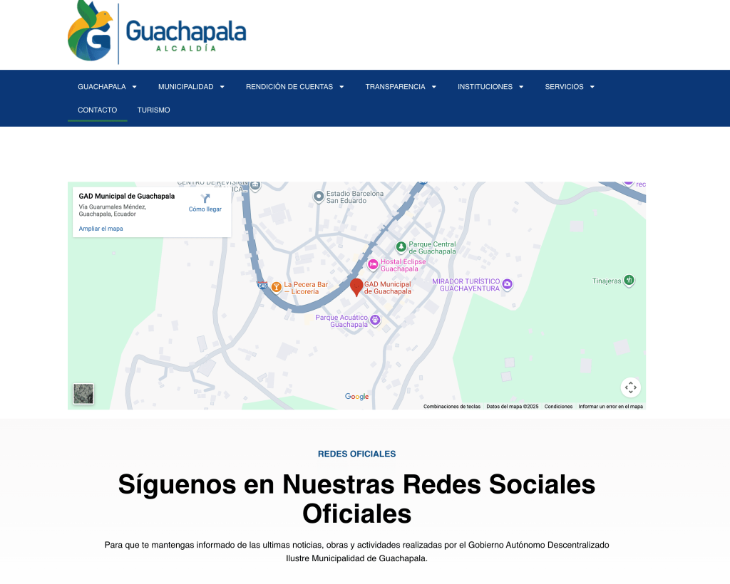 diseño web Municipal Guachapala