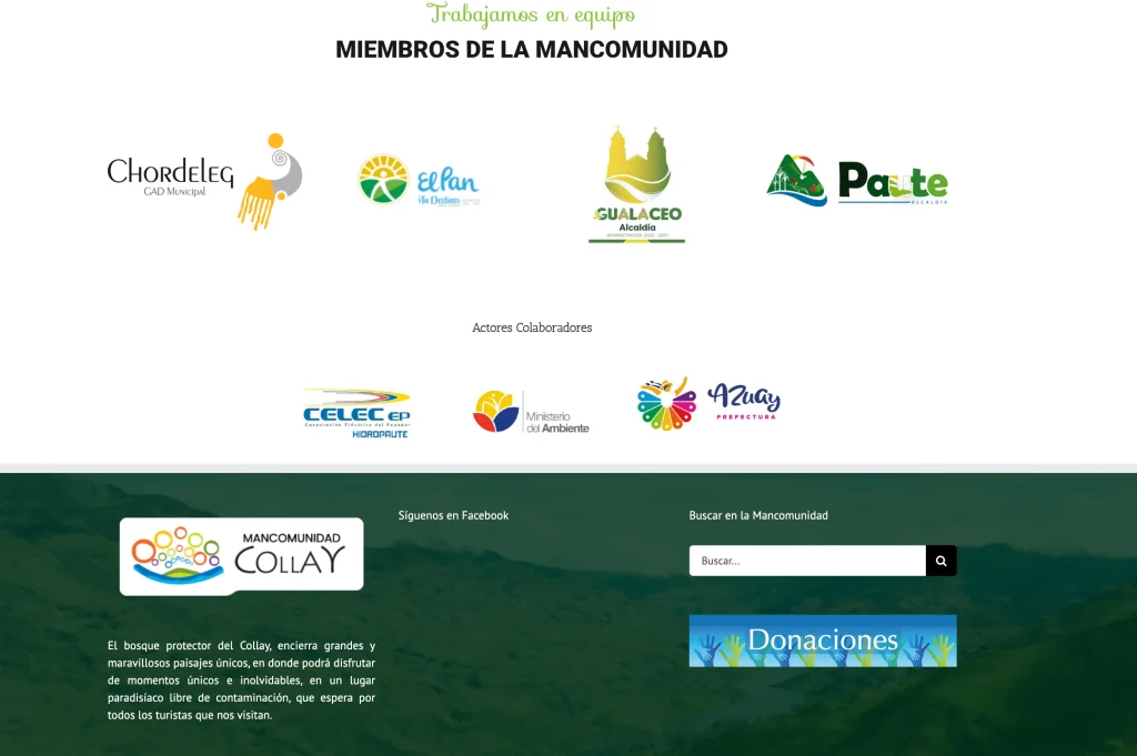 Miembros (GADs) y Actores Colaboradores (CELEC, MAE) de la Mancomunidad del Collay.