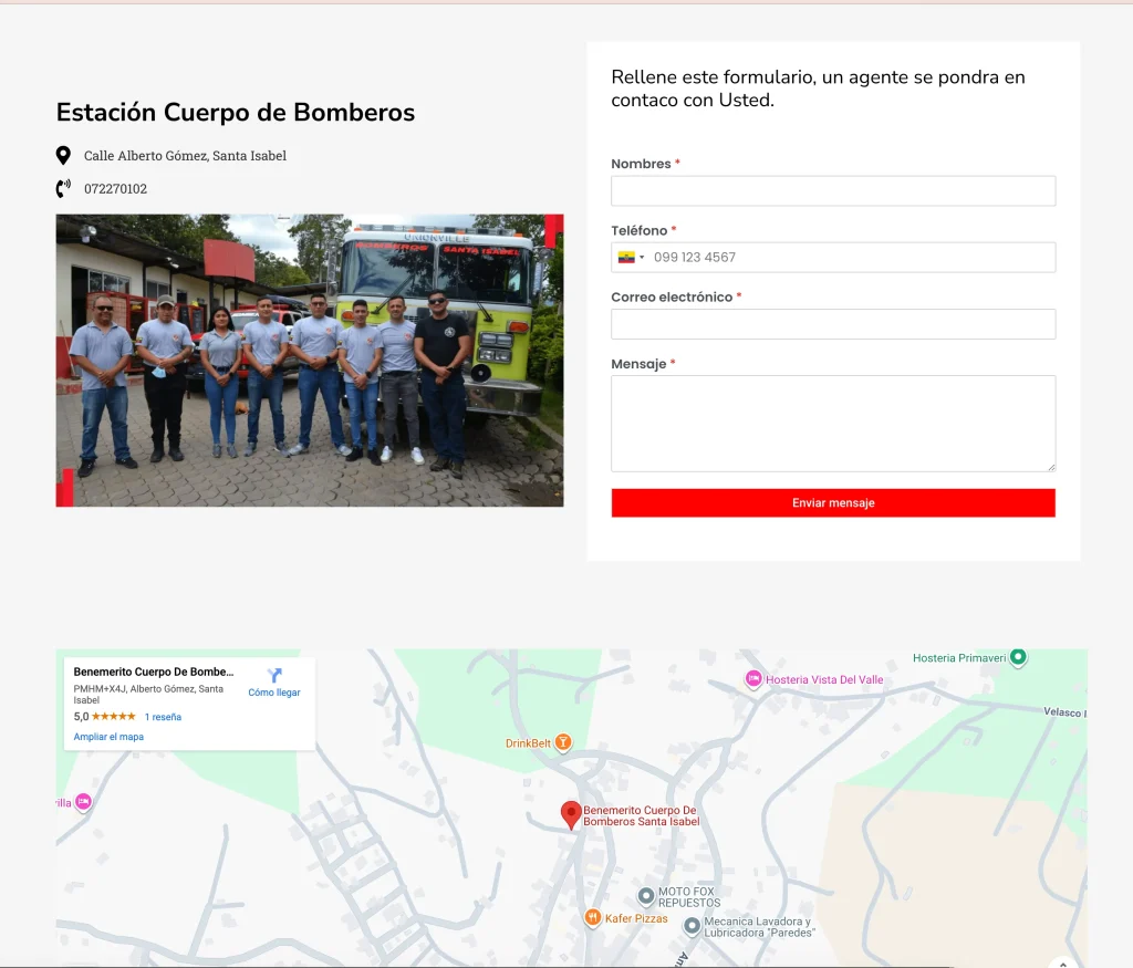 Pagina web bomberos santa isabel 3