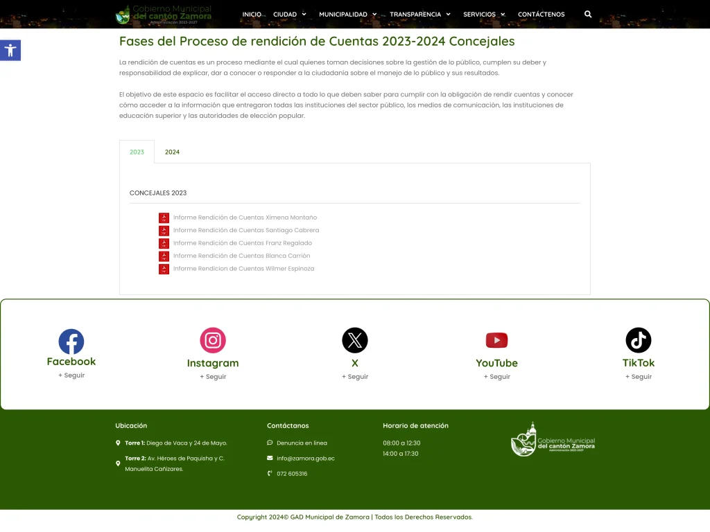 Transparencia Activa: Este módulo es la piedra angular del desarrollo web gobiernos locales, garantizando el cumplimiento legal y la facilidad de descarga de informes oficiales.