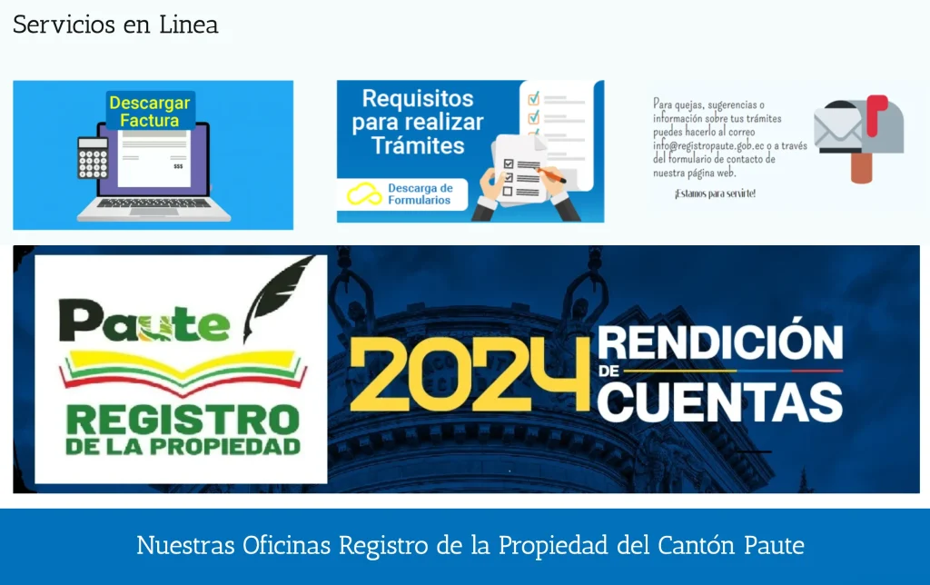 Módulo de Servicios en Línea: Descargar Factura, Requisitos para Trámites.