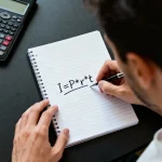 Hombre usando una calculadora de aportes independientes para su jubilación. (KS)