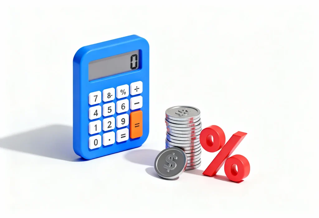 Calculadora de interés simple mostrando el cálculo de ganancias