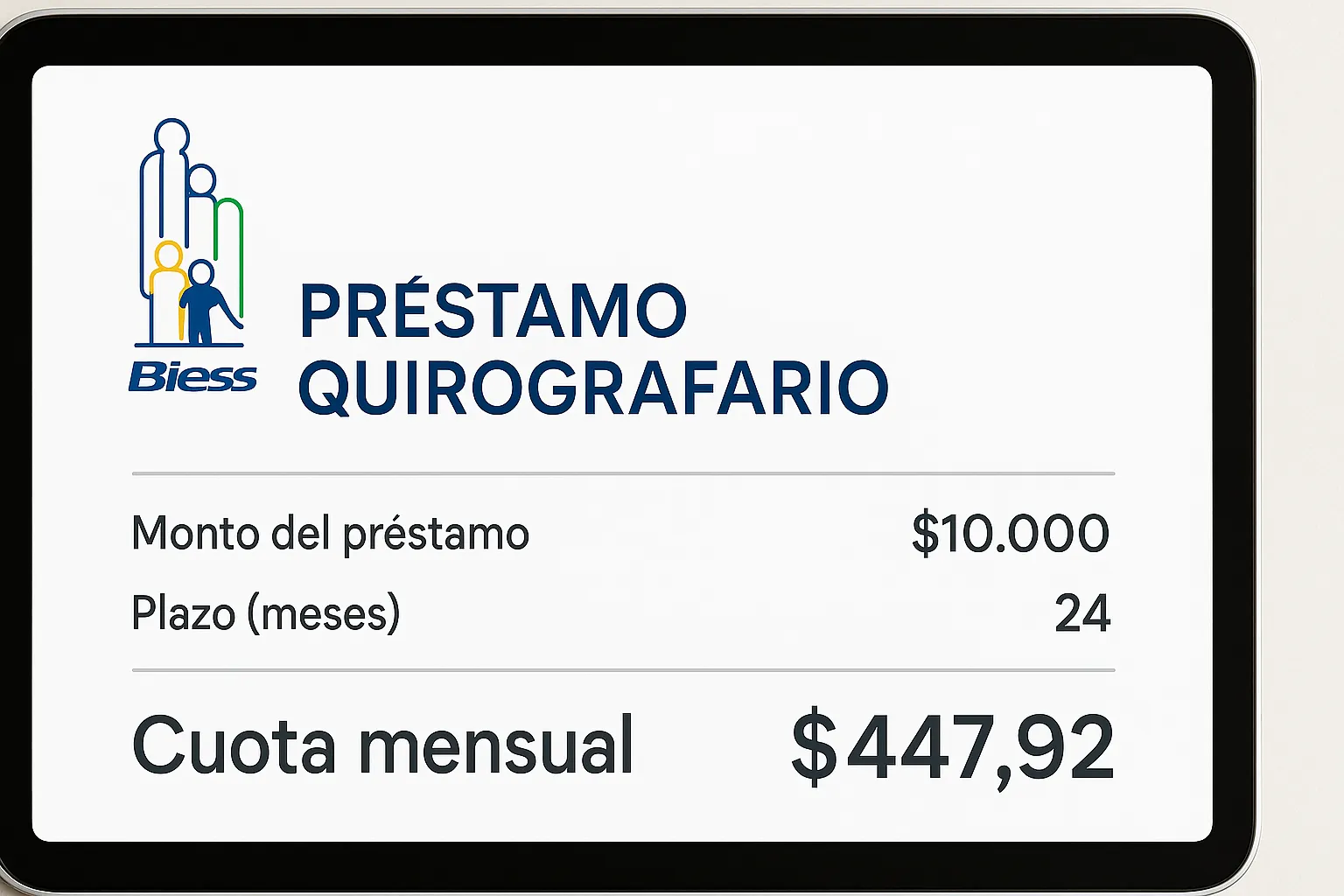 prestamo quirografario biess